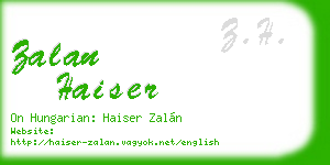 zalan haiser business card